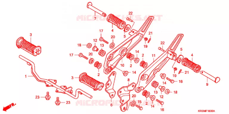 REPOSE PIED (NF100/M/DM/MDM) Honda MOTO 100 WAVE 2005  NF100MDM5