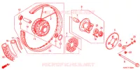 ROUE ARRIERE (RAYON/FREIN A TAMBOUR) pour Honda WAVE 110 Electric start  Front brake disk de 2009