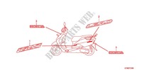 AUTOCOLLANTS pour Honda LEAD 110 EX SILVER de 2012