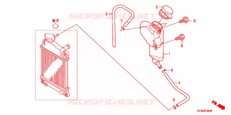 VASE D'EXPANSION Honda SCOOTER 110 LEAD 2012  NHX110WHA