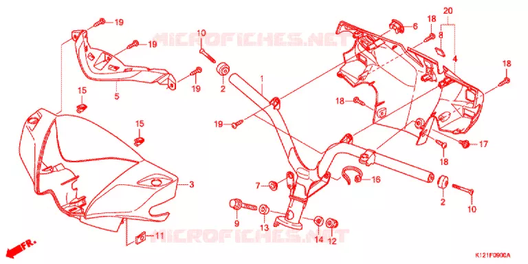 GUIDON - CARENAGE Honda SCOOTER 125 LEAD 2016  NHX125G