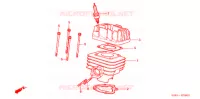CYLINDRE   CULASSE pour Honda 50 GYRO X de 2002