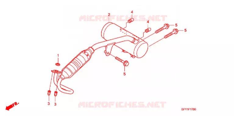 SILENCIEUX D'ECHAPPEMENT Honda SCOOTER 50 GYRO 2017  NJ50MDB