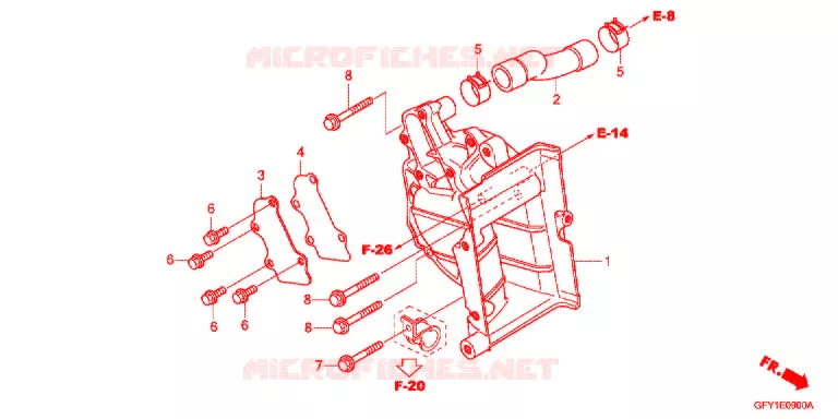 SUPPORT RADIATEUR Honda SCOOTER 50 GYRO 2013  NJ50MDB