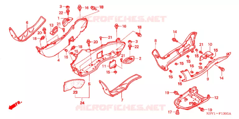 MARCHE PIEDS Honda SCOOTER 250 FORZA 2006  NSS2506_J