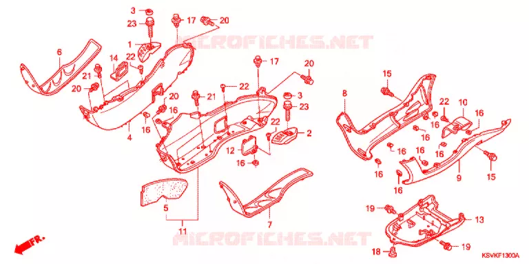 MARCHE PIEDS Honda SCOOTER 250 FORZA 2007  NSS2507_J