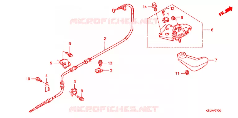 FREIN DE STATIONNEMENT Honda SCOOTER 250 FORZA 2007  NSS250A17_J