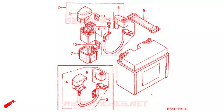BATTERIE Honda SCOOTER 250 REFLEX 2004  NSS250A4_A