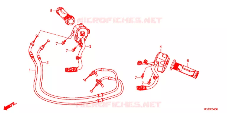 COMMODO - LEVIER - CABLE Honda SCOOTER 250 FORZA 2014  NSS250AD