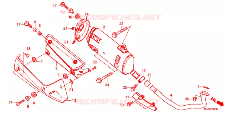 SILENCIEUX D'ECHAPPEMENT Honda SCOOTER 250 FORZA 2016  NSS250AG