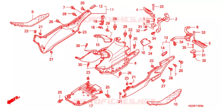 MARCHE PIEDS Honda SCOOTER 250 REFLEX 2006  NSS250AS6