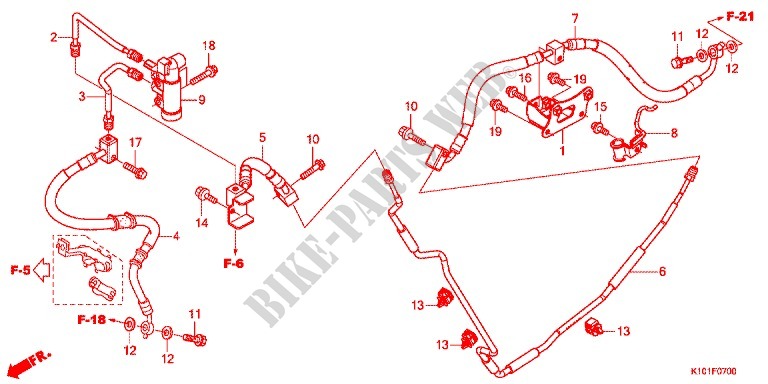 DURITE DE FREIN ARRIERE (NSS250) pour Honda FORZA 250 Z SI de 2013