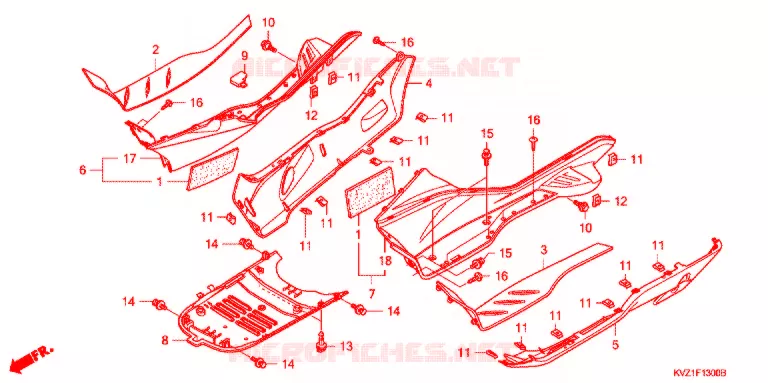 MARCHE PIEDS Honda SCOOTER 250 FORZA 2008  NSS250D8