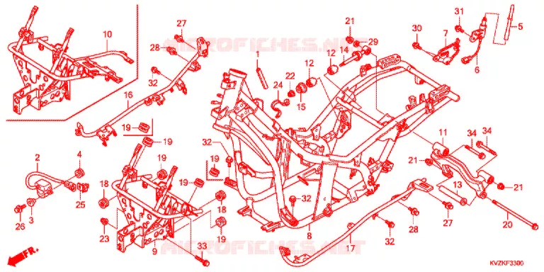 CADRE Honda SCOOTER 250 FORZA 2016  NSS250DB