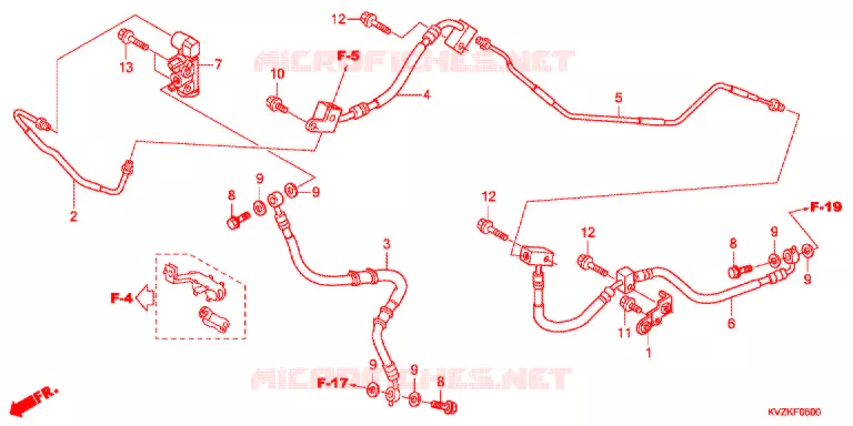 DURITE DE FREIN ARRIERE (NSS250D/DA) Honda SCOOTER 250 FORZA 2017  NSS250DB