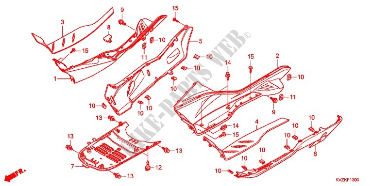 MARCHE PIEDS pour Honda FORZA 250 Z de 2011