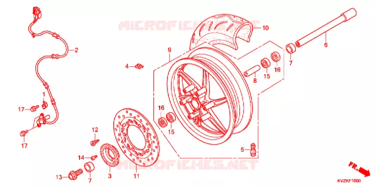 ROUE AVANT Honda SCOOTER 250 FORZA 2012  NSS250DB