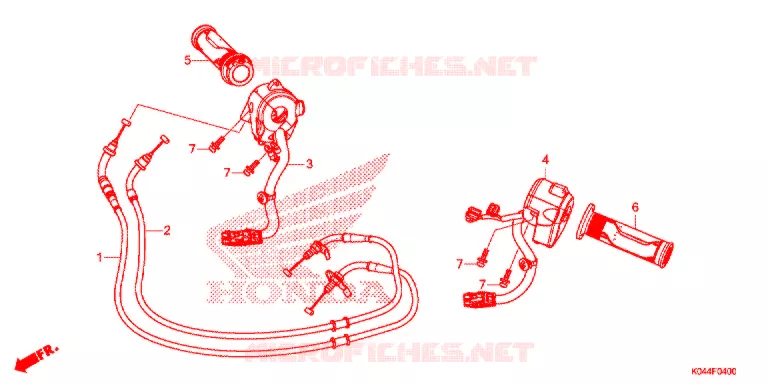 COMMODO - LEVIER - CABLE Honda SCOOTER 300 FORZA 2015  NSS300AF