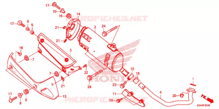 SILENCIEUX D'ECHAPPEMENT Honda SCOOTER 300 FORZA 2015  NSS300AF