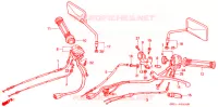 COMMODO   LEVIER   CABLE pour Honda NT 400 BROS de 1988