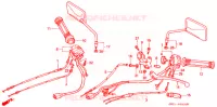COMMODO   LEVIER   CABLE pour Honda NT 400 BROS de 1989