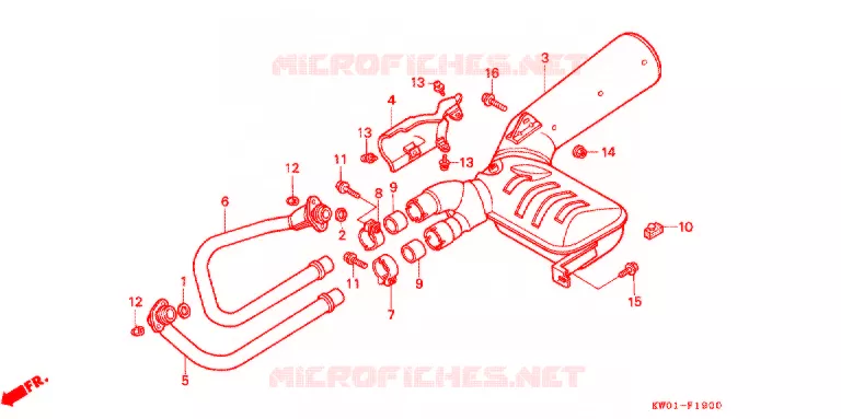 SILENCIEUX D'ECHAPPEMENT Honda MOTO 400 BROS 1990  NT400L_II