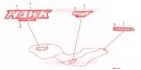 AUTOCOLLANTS pour Honda NT 650 HAWK GT de 1989