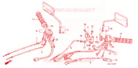 COMMODO   LEVIER   CABLE pour Honda NT 650 HAWK GT de 1989