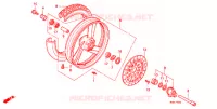 ROUE AVANT pour Honda NT 650 HAWK GT de 1989