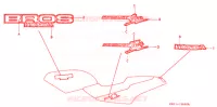 AUTOCOLLANTS pour Honda NT 650 BROS de 1989
