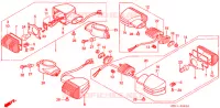 CLIGNOTANT (1) pour Honda NT 650 BROS de 1989