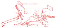 COMMODO   LEVIER   CABLE pour Honda NT 650 HAWK GT de 1991