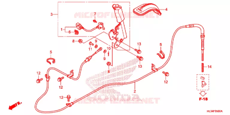 FREIN DE STATIONNEMENT Honda ATV 700 PIONEER 2014  SXS700E