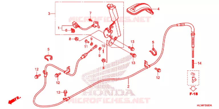 FREIN DE STATIONNEMENT Honda ATV 700 PIONEER 2015  SXS700M2F