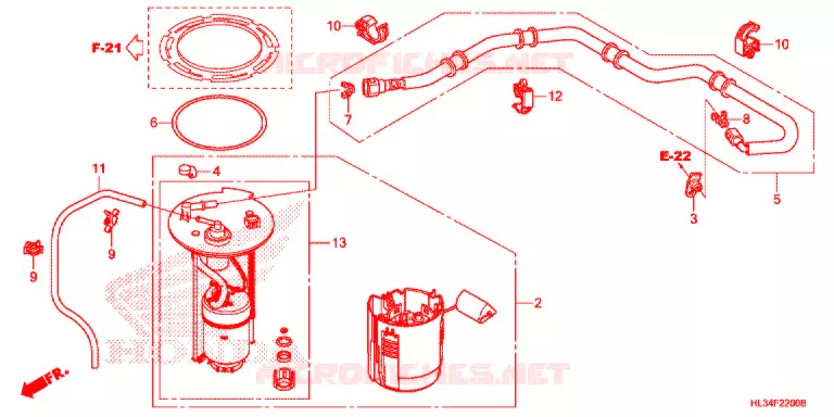POMPE A ESSENCE Honda ATV 700 PIONEER 2015  SXS700M2F