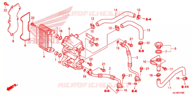RADIATEUR D'HUILE Honda ATV 700 PIONEER 2016  SXS700M2G