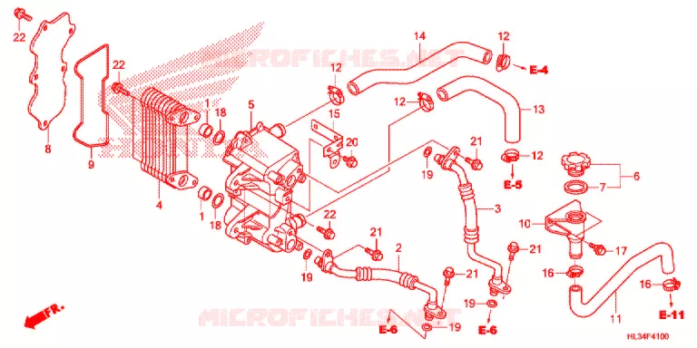 RADIATEUR D'HUILE Honda ATV 700 PIONEER 2015  SXS700M4F