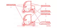 AUTOCOLLANTS pour Honda 50 GYRO CANOPY de 2007