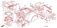 GARDE BOUE ARRIERE pour Honda 50 GYRO CANOPY de 2012