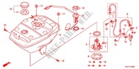 RESERVOIR A CARBURANT   DURITE pour Honda 50 GYRO CANOPY de 2012