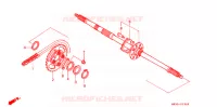 ARBRE DE ROUE ARRIERE   CHAINE SECONDAIRE pour Honda FOURTRAX 200 SX de 1987