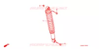 AMORTISSEUR ARRIERE pour Honda TRX 250 FOURTRAX RECON Electric Shift de 2004