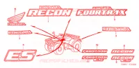AUTOCOLLANTS pour Honda TRX 250 FOURTRAX RECON Electric Shift de 2005