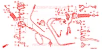 LEVIER DE GUIDON   CABLE   COMMODO ('05) pour Honda TRX 250 FOURTRAX RECON Electric Shift de 2005