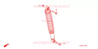 AMORTISSEUR ARRIERE pour Honda TRX 250 FOURTRAX RECON Electric Shift de 2005