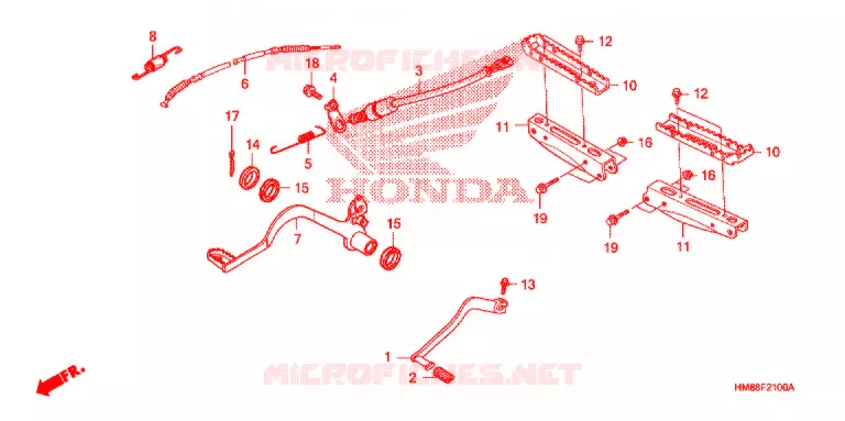 PEDALE - REPOSE PIED Honda ATV 250 FOURTRAX 2006  TRX250TE6