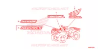 AUTOCOLLANTS pour Honda TRX 250 FOURTRAX RECON Electric Shift de 2014