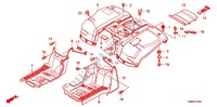 GARDE BOUE ARRIERE (TRX250TM/TE'05) pour Honda TRX 250 FOURTRAX RECON Standard de 2005