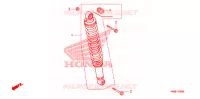 AMORTISSEUR ARRIERE pour Honda TRX 250 FOURTRAX RECON Standard de 2008