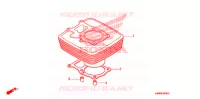 CYLINDRE pour Honda TRX 250 FOURTRAX RECON Standard de 2008